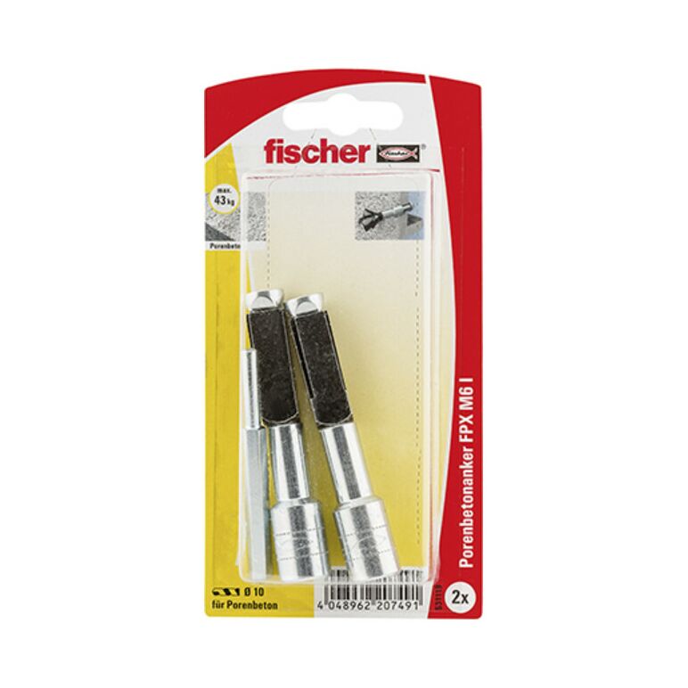 Fischer Porenbetonanker FPX-I M6 SB-Karte, image 