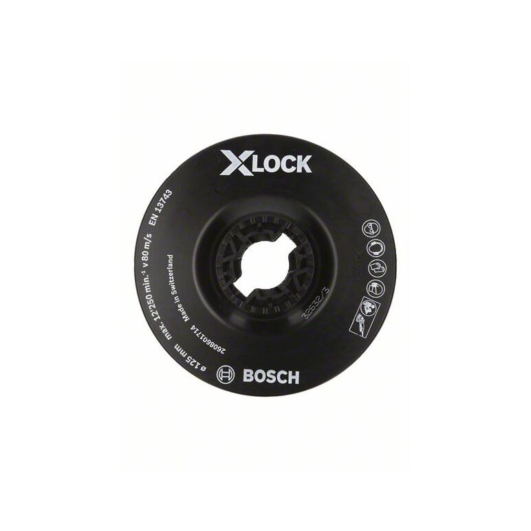 Bosch X-LOCK Stützteller, weich, 125 mm (2 608 601 714), image 