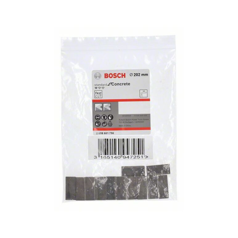Bosch Segmente für Diamantbohrkrone Standard for Concrete 200 mm, 12, 10 mm (2 608 601 756), image _ab__is.image_number.default