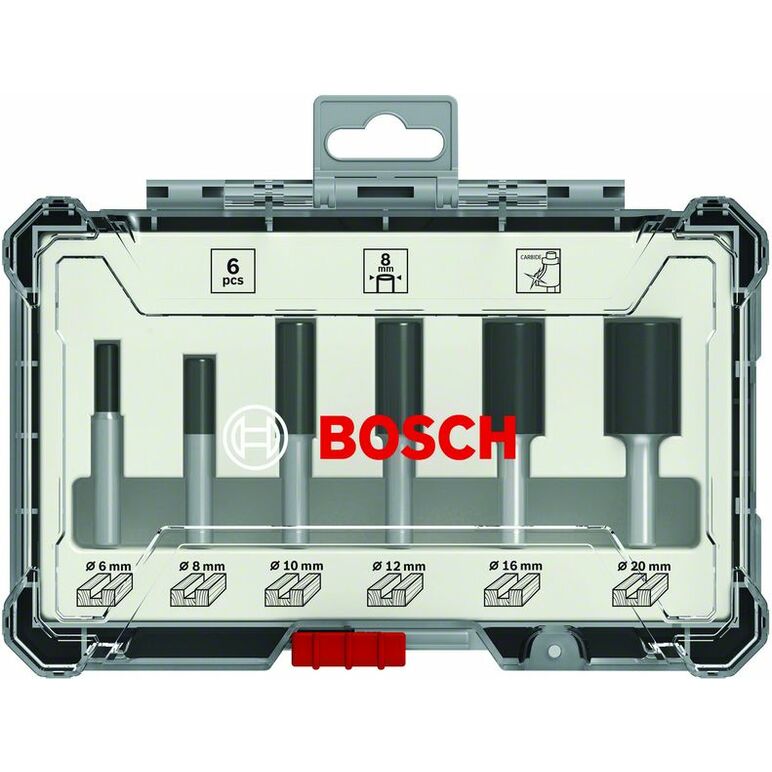 Bosch Nutfräser-Set, 8-mm-Schaft, 6-teilig (2 607 017 466), image 