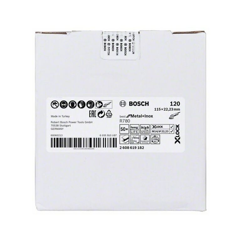 Bosch Fiberscheibe R780 Best for Metal and Inox, X-LOCK, 115 x 22,23 mm, K 120, Stern (2 608 619 182), image _ab__is.image_number.default