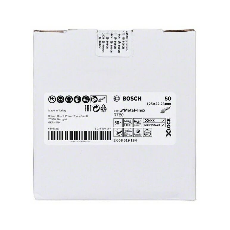 Bosch Fiberscheibe R780 Best for Metal and Inox, X-LOCK, 125 x 22,23 mm, K 50, Stern (2 608 619 184), image _ab__is.image_number.default