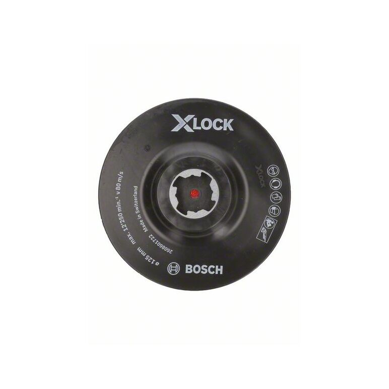 Bosch X-LOCK Stützteller, mit Klettverschluss 125 mm (2 608 601 722), image 