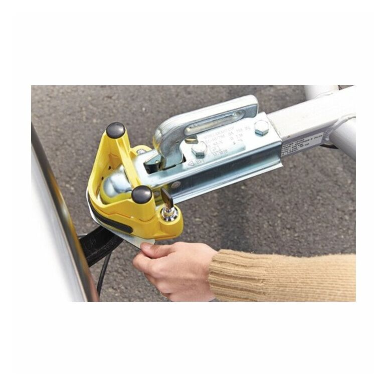 KFZ-Werkzeuge :: Diebstahlsicherungen :: Anhänger-Diebstahlsicherung  Stahl,pulv.L225xB200xH110mm SB Verpackung