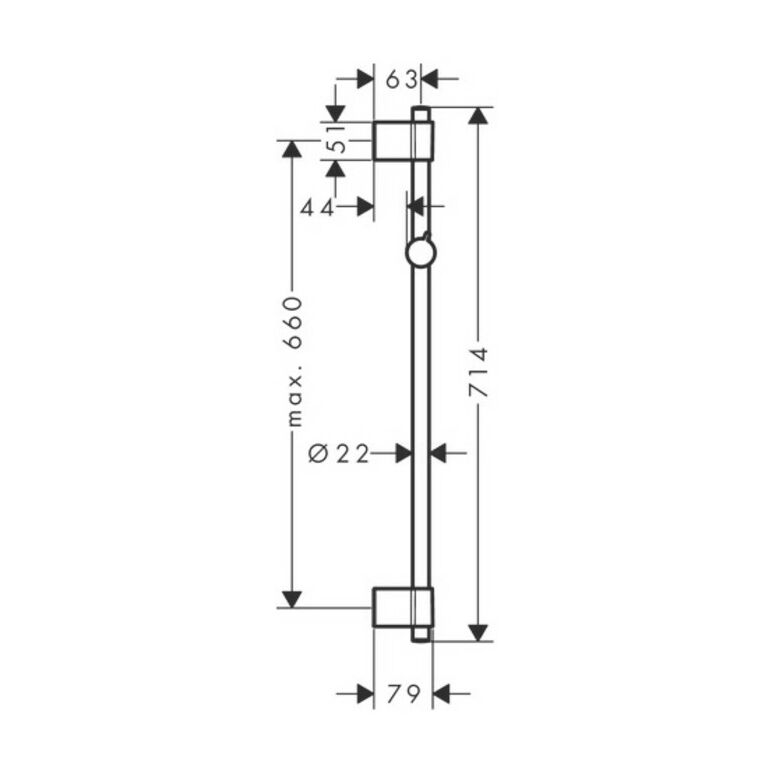 hansgrohe Brausestange UNICA´ VARIA 720 mm chrom, image _ab__is.image_number.default