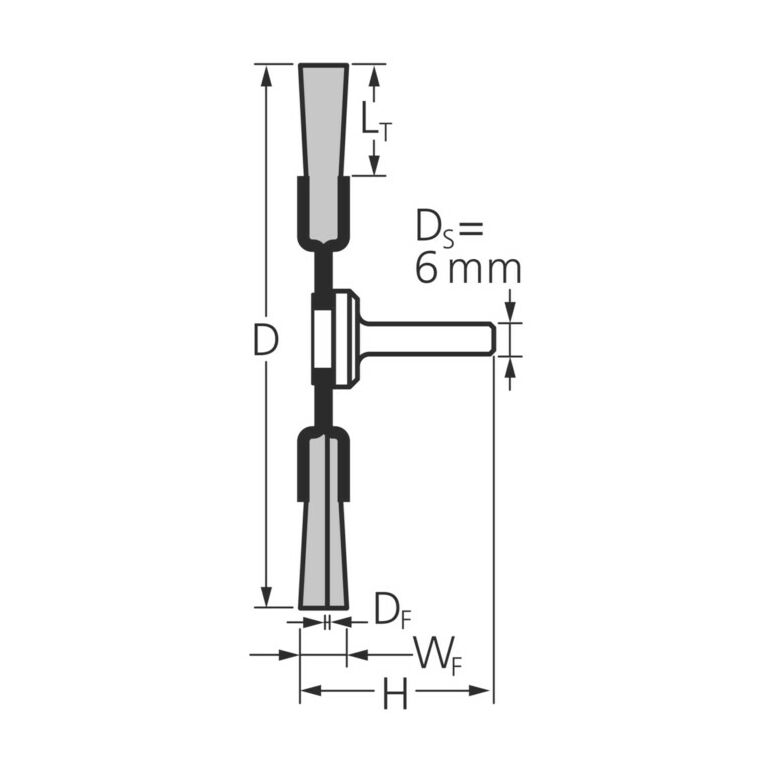 PFERD Rundbürste mit Schaft, ungezopft RBU 8015/6 INOX 0,15, image _ab__is.image_number.default