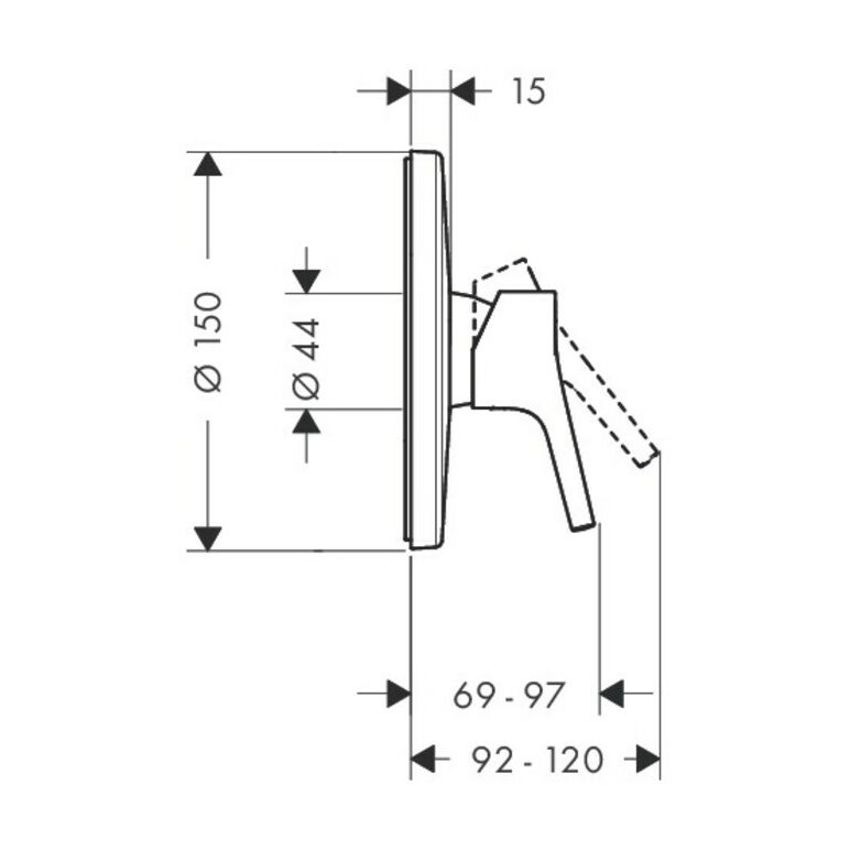 hansgrohe Einhebel-Brausemischer TALIS S DN 15, UP chrom, image _ab__is.image_number.default