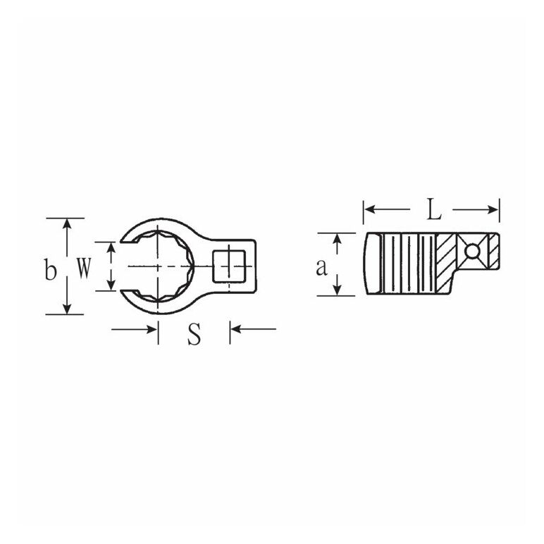 Stahlwille CROW-RING-Schlüssel SW.19  2) mm Innen-4kant 3/8" L.40,5mm, image _ab__is.image_number.default