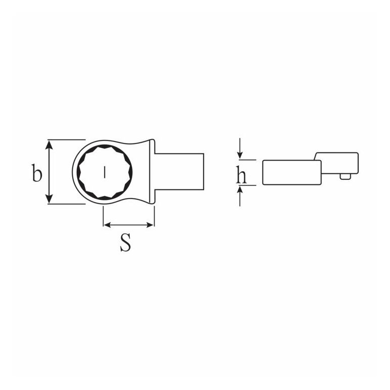 Stahlwille Ring-Einsteckwerkzeug SW.10mm Wkz.Aufn.9x12mm S 17,5 mm, image _ab__is.image_number.default