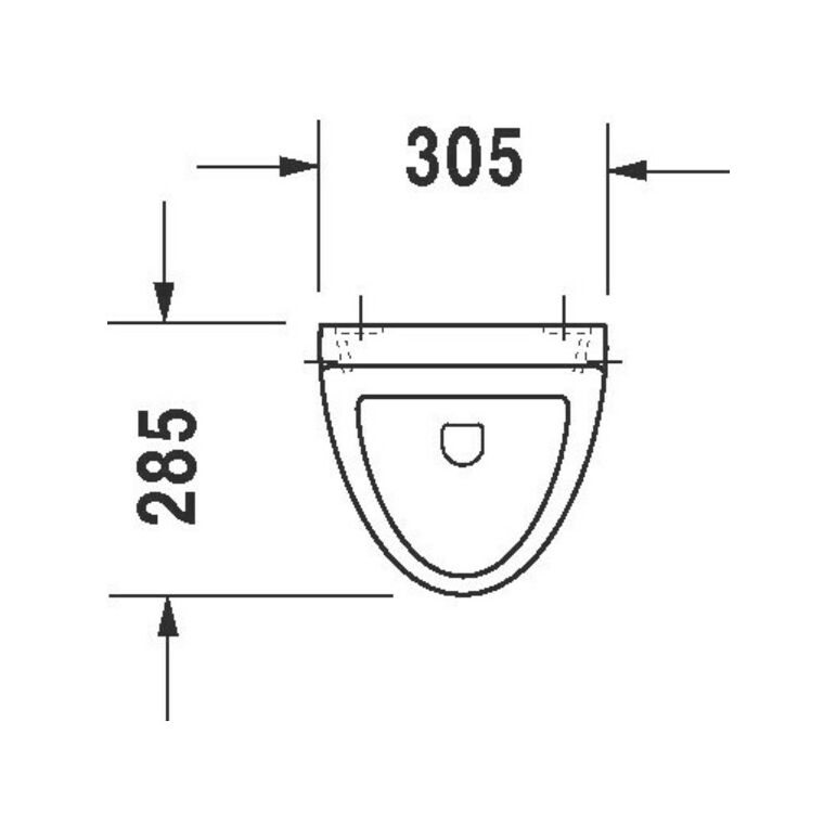 Duravit Urinal FIZZ 305 x 285 mm, Zulauf von hinten, ohne Fliege weiß, image _ab__is.image_number.default