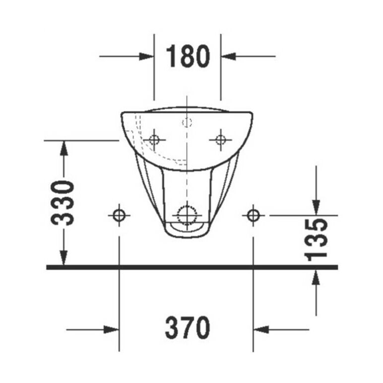 Duravit Wand-Bidet D-CODE mit Überlauf, Hahnlochbank, 355 x 545 mm, 1 Hahnloch weiß, image _ab__is.image_number.default