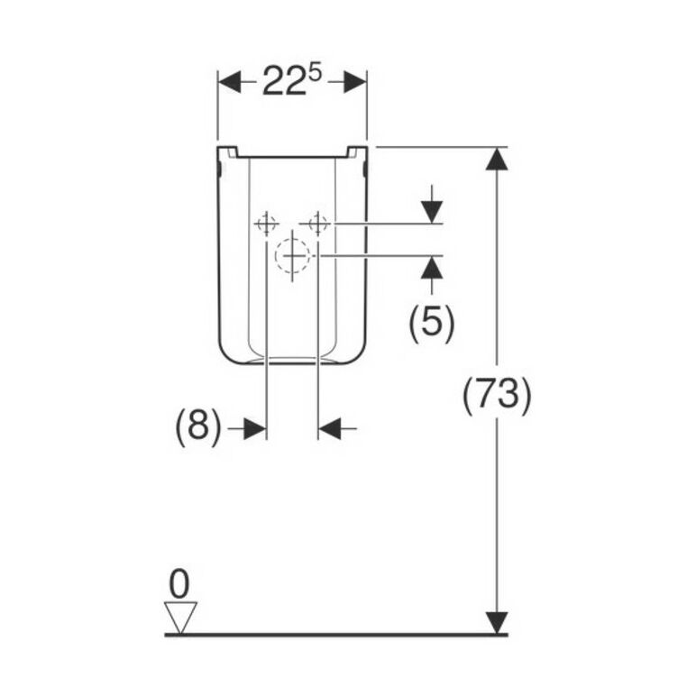 Geberit Halbsäule RENOVA PLAN für Waschtisch weiß, image _ab__is.image_number.default