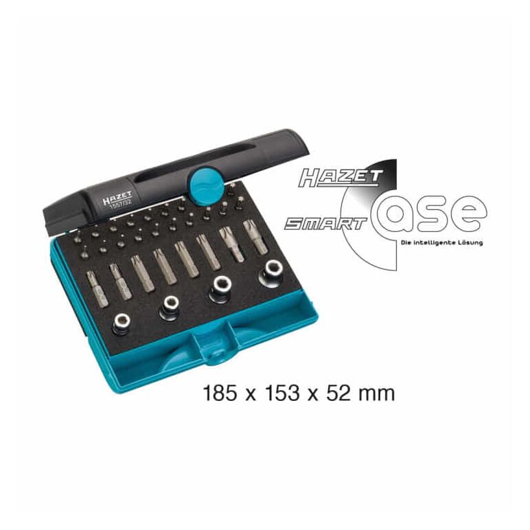 HAZET Werkzeug-Satz TORX 1557/32 Sechskant massiv 6,3 (1/4 Zoll) Innen TORX Profil Anzahl Werkzeuge: 32, image _ab__is.image_number.default