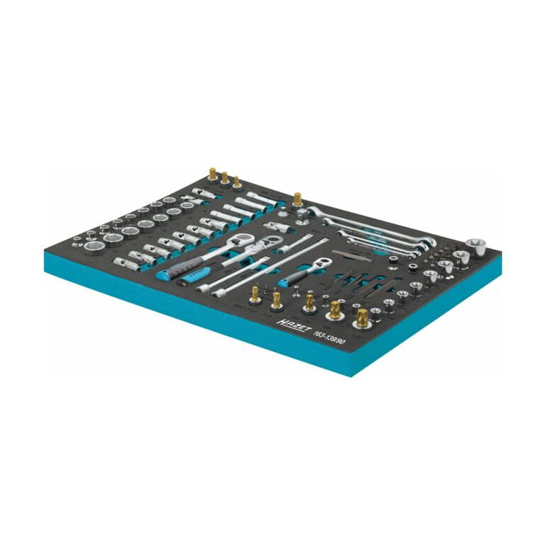 HAZET Steckschlüssel-Satz 163-139/90 Vierkant hohl 12,5 mm (1/2 Zoll), Vierkant hohl 10 mm (3/8 Zoll), Vierkant hohl 6,3 mm (1/4 Zoll), Sechskant massiv 6,3 (1/4 Zoll) Außen TORX Profil, Tamper Resistant TORX P, image _ab__is.image_number.default