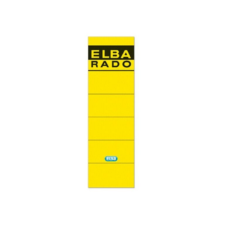ELBA Ordneretikett 100420949 breit/kurz sk gelb 10 St./Pack., image 