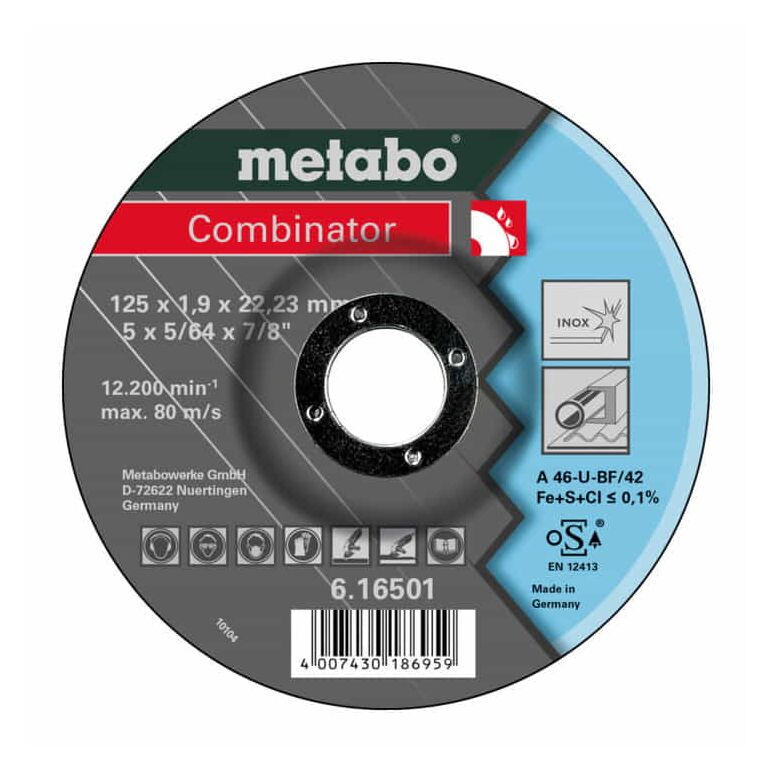 Metabo Combinator Inox Trenn- u. Schruppscheibe, image 