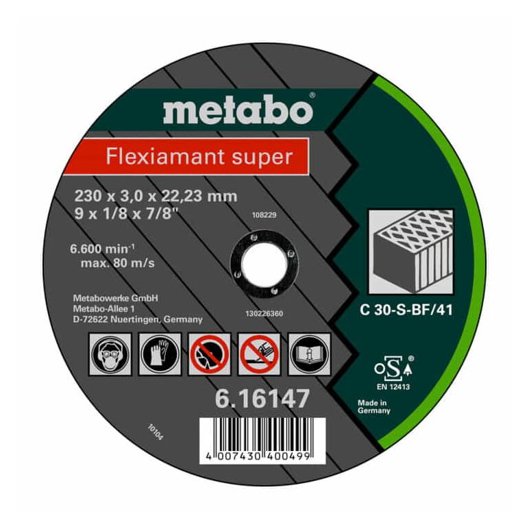 Metabo Flexiamant super 125x2,5x22,23 Stein, Trennscheibe, gerade Ausführung, image 