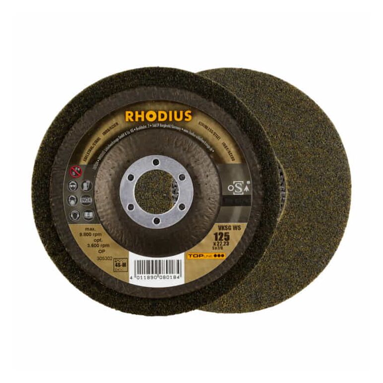 RHODIUS TOPline VKSG WS Vlieskompaktscheibe 125 x 22,23 mm 4S-medium, image 