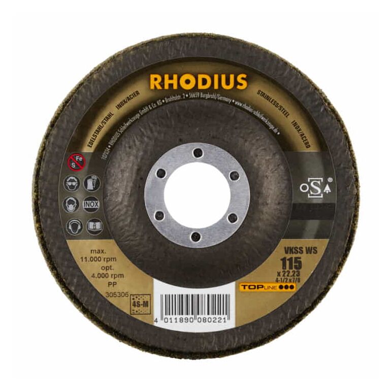 RHODIUS TOPline VKSS WS Vlieskompaktscheibe 115 x 22,23 mm 4S-medium, image _ab__is.image_number.default