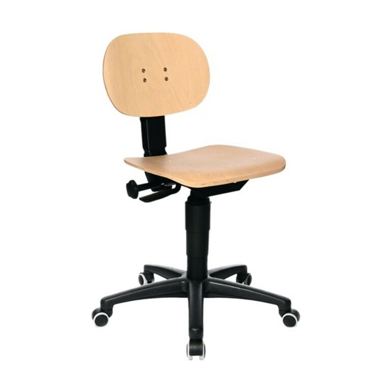 Topstar Arbeitsdrehstuhl mit Rollen Buche Sitz-H. 420-550 mm mit Kontaktrückenlehne, image 