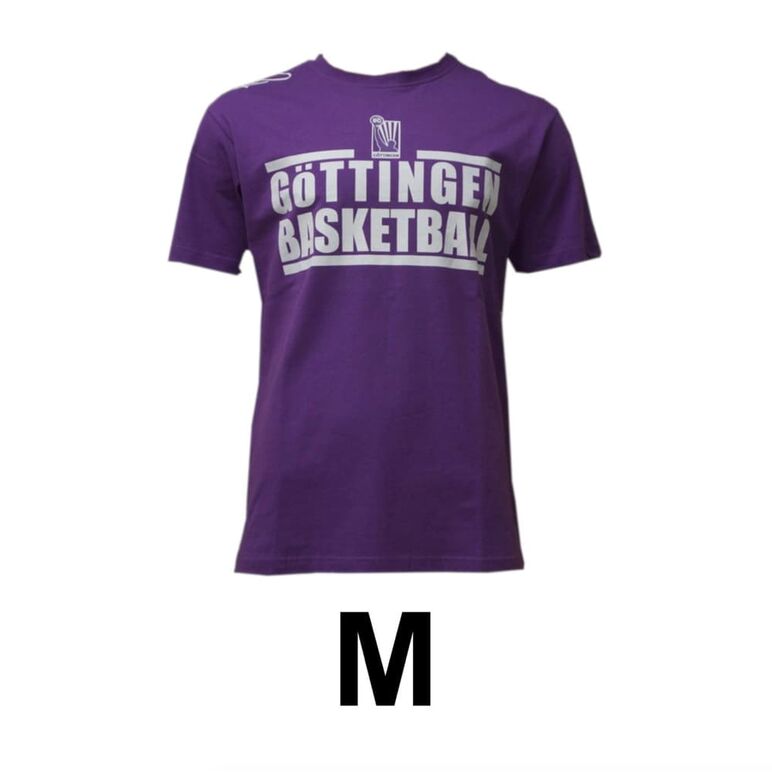 Basketball T-Shirt Göttingen BG Veilchen Größe M Lila 100% Baumwolle K1X, image 