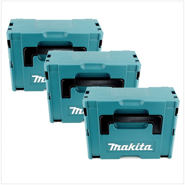 3x Makita Kunststoff Werkzeug Koffer MAKPAC 2 - ohne Einlage, image 