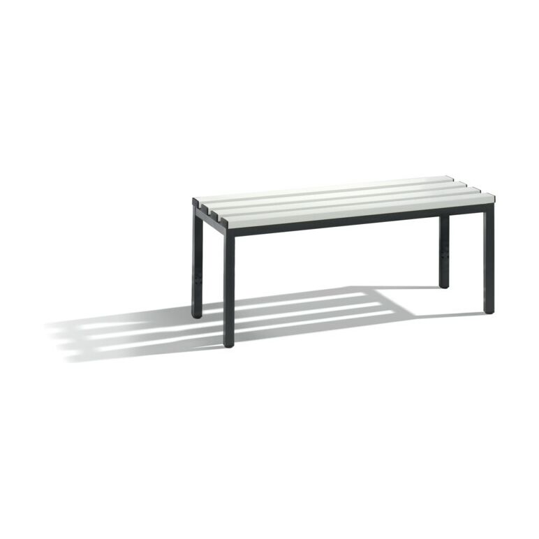 C+P Umkleidebank Basic, H420xB1000xT353mm Farbe Sitzleisten Lichtgrau Farbe Gestell Schwarzgrau, image 