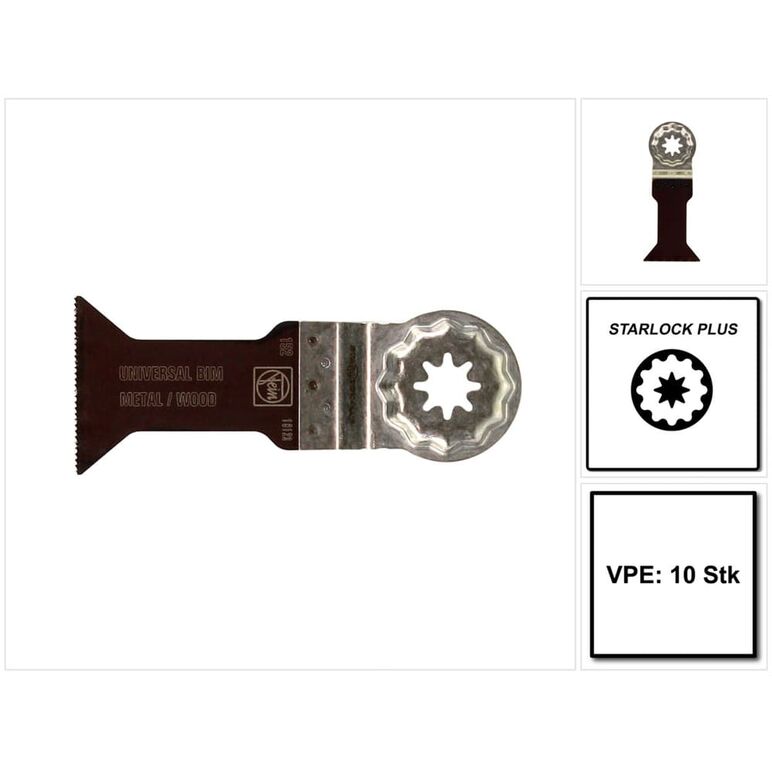 FEIN E-Cut Universal Starlock Plus Sägeblatt 60 x 44 mm 10 Stk. ( 63502152240 ) BI-Metall, image 