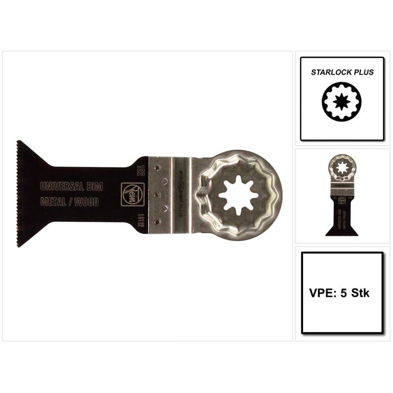 FEIN E-Cut Universal Sägeblatt Starlock Plus BI-Metall 60x44mm 5 Stk. ( 63502152230 ), image 
