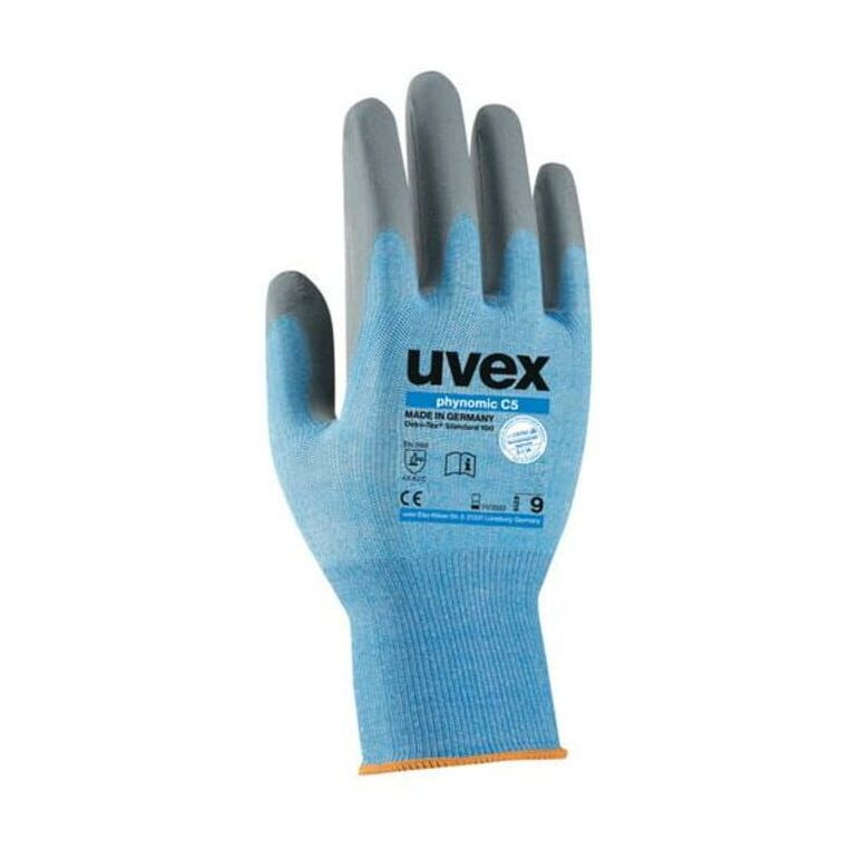 Uvex Schutzhandschuhe uvex phynomic C5, Innenhand und Fingerspitzen mit Aqua-Polymer-Schaum-Beschichtung, image 