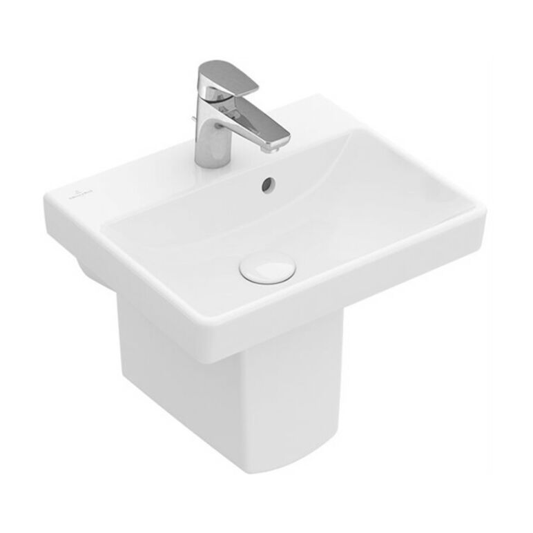 Villeroy & Boch Handwaschbecken AVENTO 450 x 370 mm, mit Überlauf weiß, image 