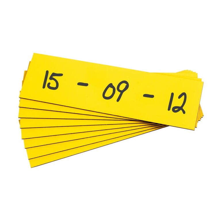 Eichner Magnet Lagerschild 0,85 mm Farbe: gelb 20 x 100 mm, image 