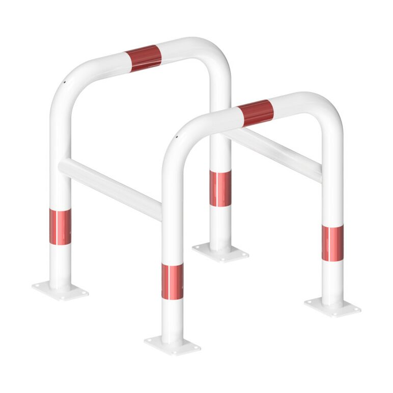 Schake Säulenschutz zum Einbetonieren, Breite: 800mm x: 800mm, Höhe Überflur: 800mm, weiss rot, image 