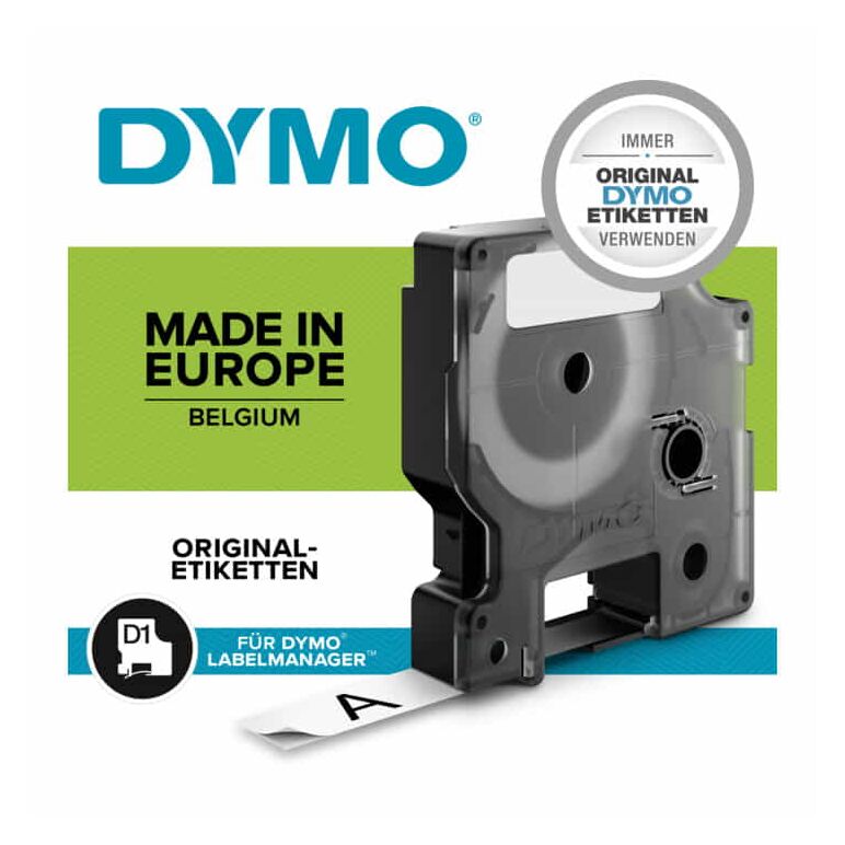 DYMO D1 Etikettenband Bandfarbe gelb Bandbreite 9mm, image 