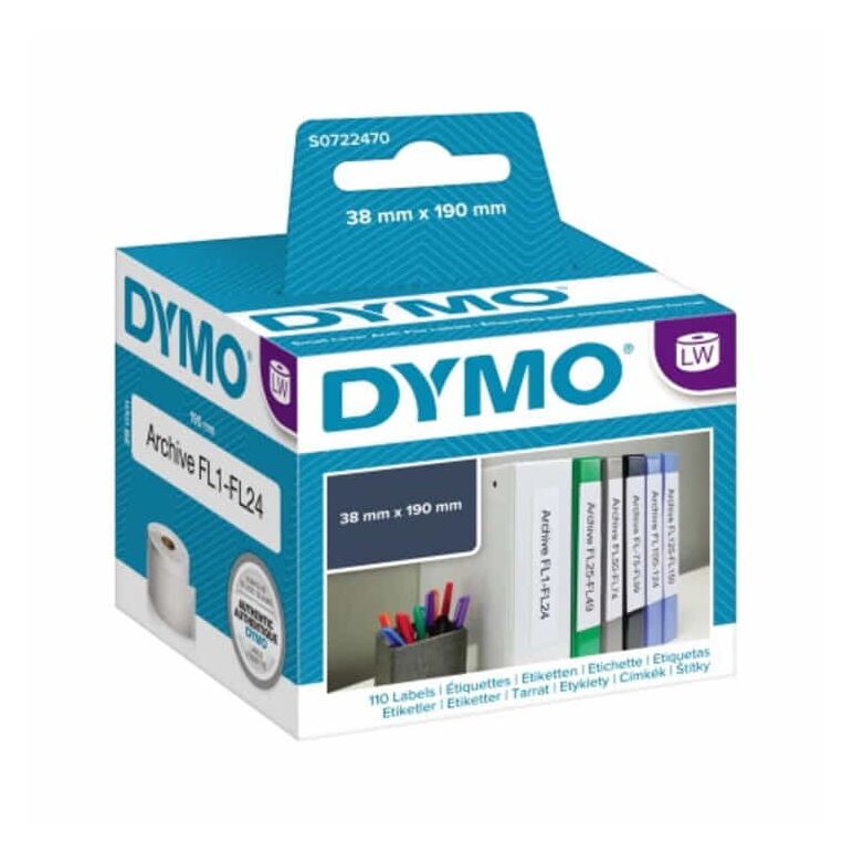 DYMO Ordneretikett S0722470 für LabelWriter 190x38mm ws 110 St./Rl., image 