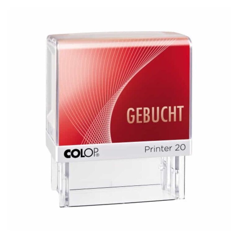 COLOP Textstempel Printer 20 GEBUCHT 100672 38mm Kunststoff rt, image 