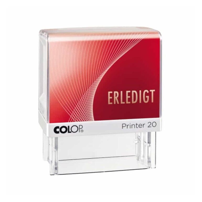 COLOP Textstempel Printer 20 ERLEDIGT 100670 38mm Kunststoff rt, image 