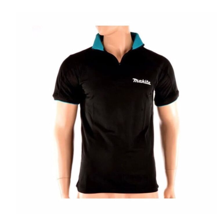 Makita Polo Rugby Shirt T-Shirt Größe XXL 100% Baumwolle ( 98P184-XXL ) Farbe schwarz, image 