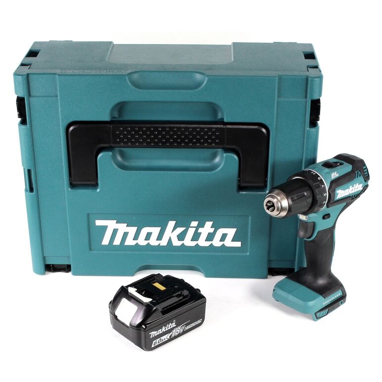 Makita DDF485G1J Akku-Bohrschrauber 18V Brushless 1/2" 50Nm + 1x Akku 6Ah + Koffer - ohne Ladegerät, image 