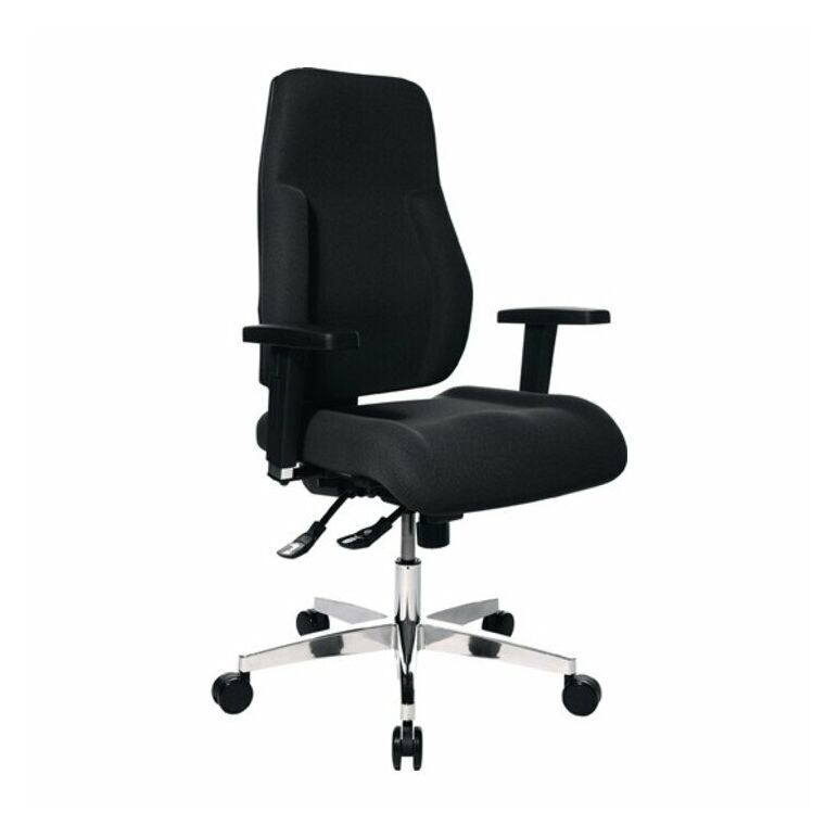 Topstar Bürodrehstuhl schwarz Lehnen-H.600mm Sitz-H.430-510mm ohne Armlehnen, image 