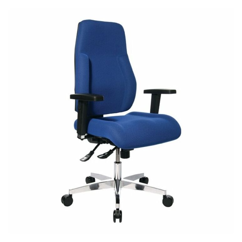 Topstar Bürodrehstuhl blau Lehnen-H.600mm Sitz-H.430-510mm ohne Armlehnen, image 