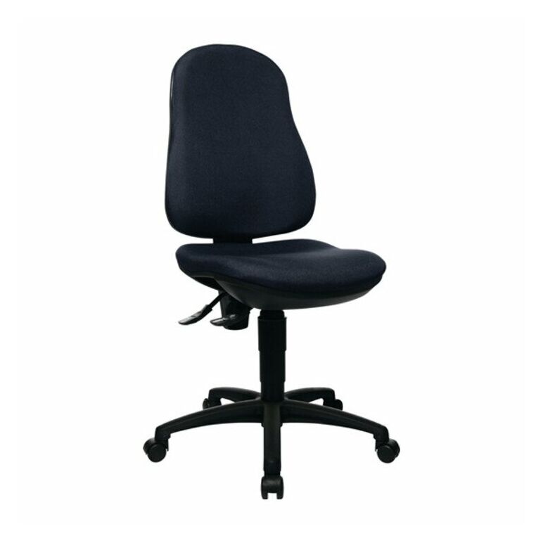 Topstar Bürodrehstuhl schwarz Lehnen-H.580mm Sitz-H.420-550mm o.Armlehnen, image 