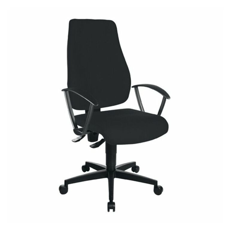 Topstar Bürodrehstuhl schwarz mit Permanentkontakt 420-550 mm ohne Armlehnen, image 