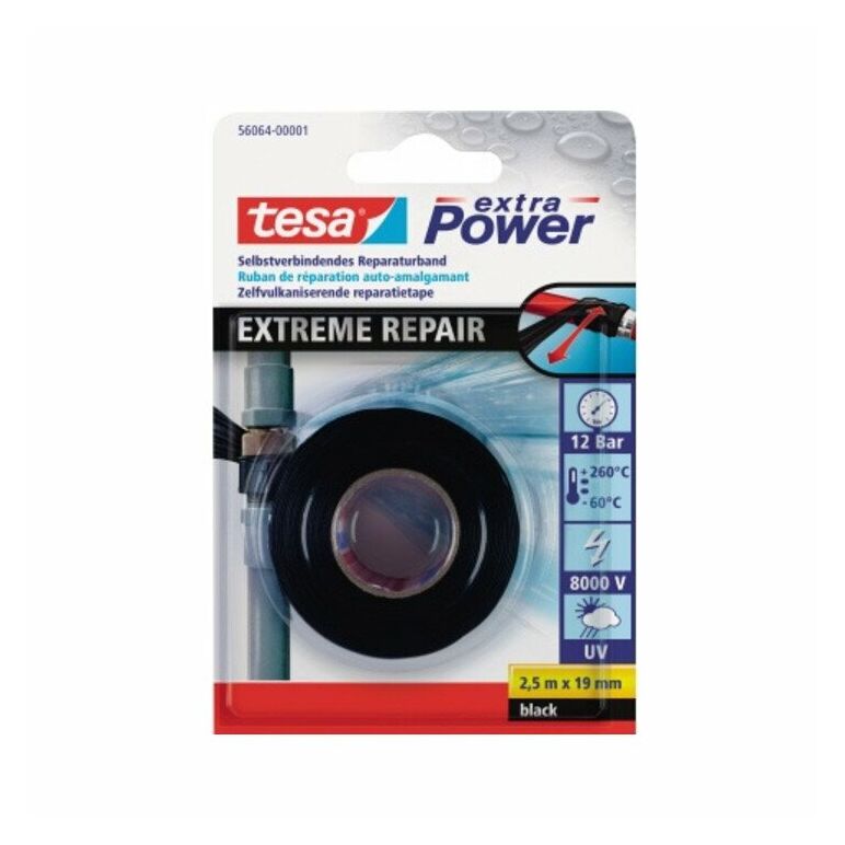 tesa® Packband Exreme Repair 56064-1 2,5m:19mm schwarz, image 