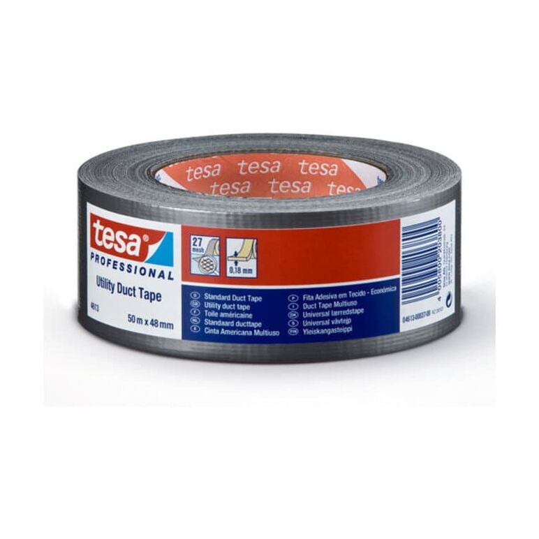 tesa® 4613 Gewebeklebeband Duct Tape 50 m × 48 mm silber, image 