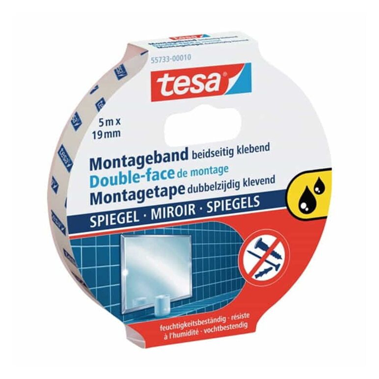 tesa® 55733 POWERBOND doppelseitiges Montageband 5 m × 19 mm weiß, image 