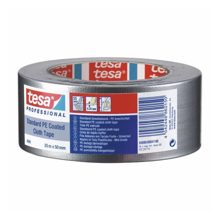 tesaband® 4688 Standard Gewebeband Duct Tape 25 m × 50 mm schwarz, image 