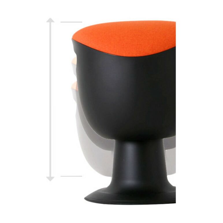 STIER Multibeweglicher Drehhocker mit Tellerfuß Sitzhöhe 465-585mm Polster Orange, image _ab__is.image_number.default