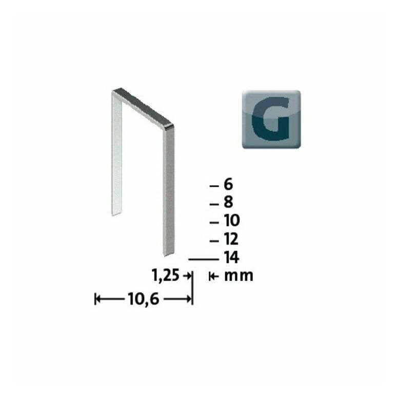 Flachdrahtklammer 11 L6xB10,6mm Draht-B1,25mm Stahldrverz 1KT NOVUS, image _ab__is.image_number.default