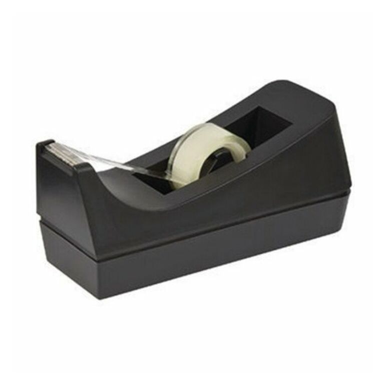 Tischabroller gefüllt Kunststoff schwarz +Klebefilm, image 